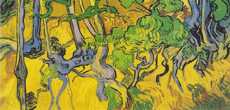 Vincent Van Gogh Tree roots and tree trunks France oil painting art